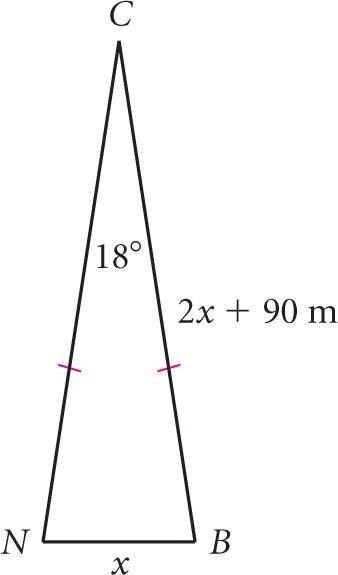 URGENT The perimeter of △NBC is 555 m. NB = ? m∠N = ?-example-1