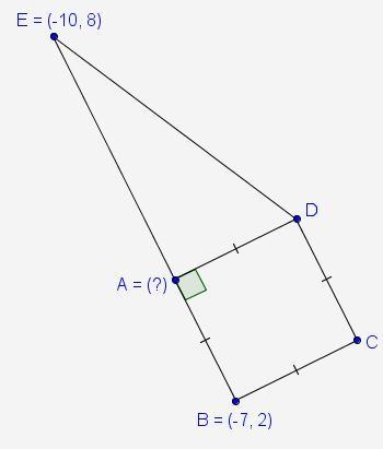 In the diagram, points E, A, and B are collinear and the areas of square ABCD and-example-1