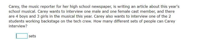 Carey, the music reporter for her high school newspaper, is writing an article about-example-1