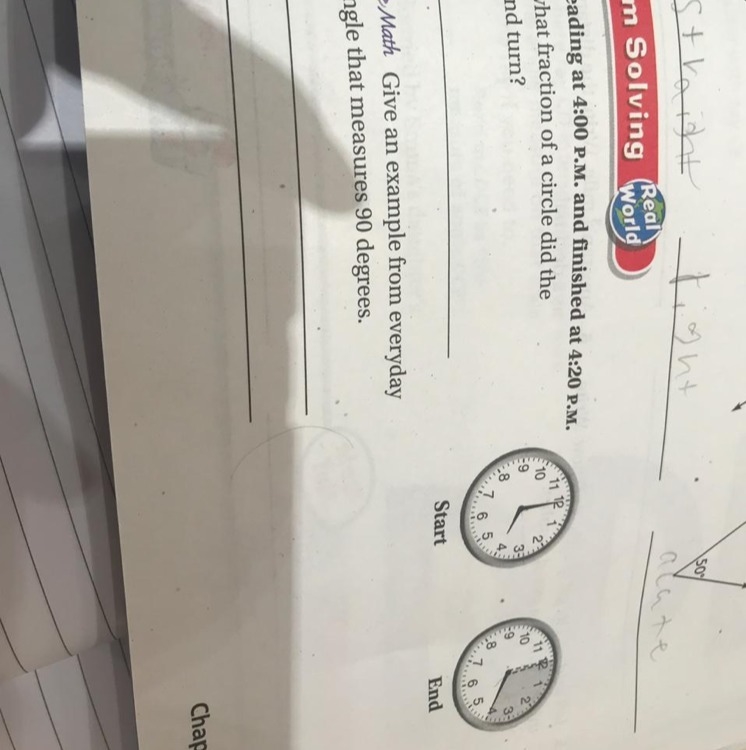 Through what fraction of circle did the minute hand turn-example-1