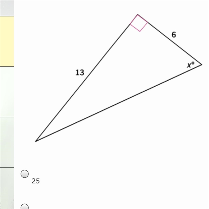 What is the value of x to the nearest degree? 25 15 65 45-example-1