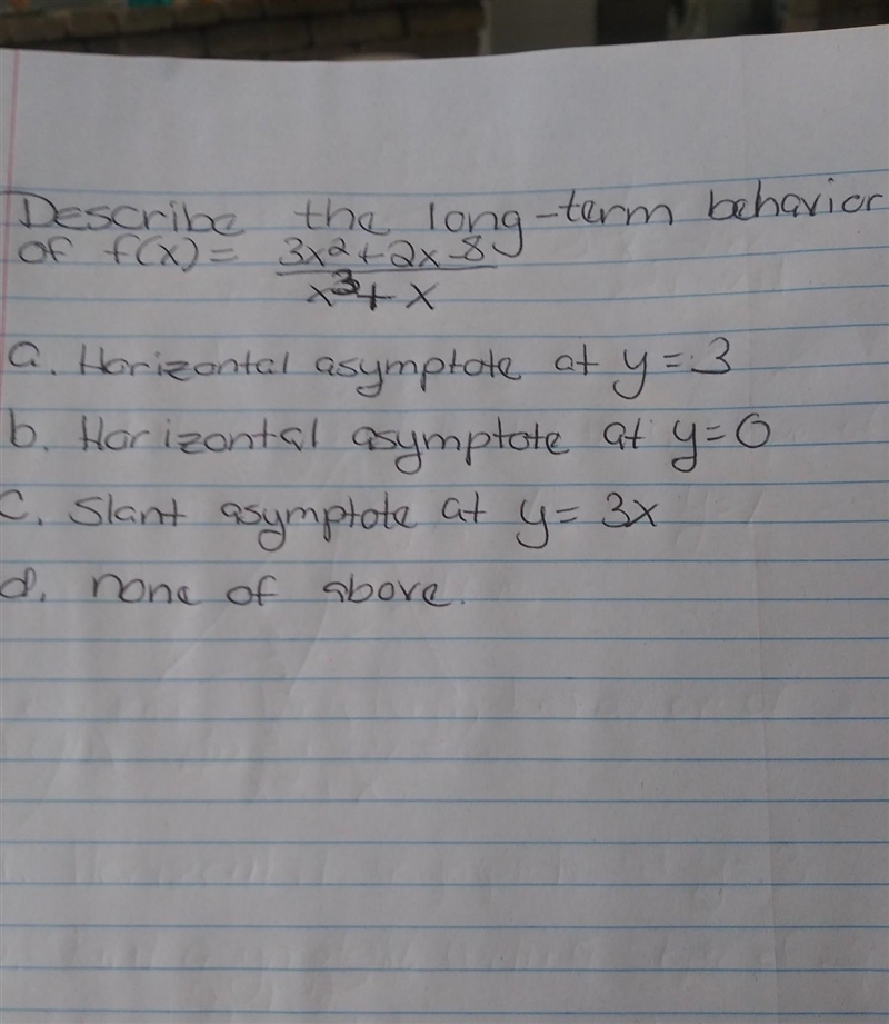 I need help with this long term behavior math problem. ​-example-1