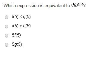 Which expression is equivalent to (fg)(5)?-example-1