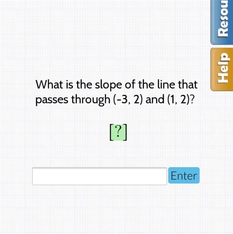 What is the slope of the line that passes through (-3, 2) and (1, 2)?-example-1