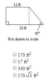 2. Find the area of the trapezoid. Leave your answer in the simplest radical form-example-1