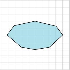 Each small square on the grid is 1 in². Which estimate best describes the area of-example-1