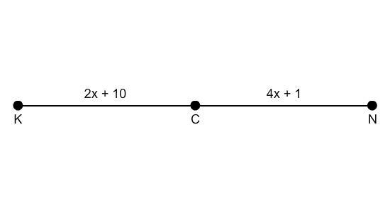 If C is the midpoint of KN what is KC? A. 18 B. 4.5 C. 19 D. 9-example-1