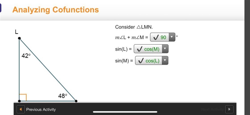 Consider △LMN. m∠L + m∠M = ° sin(L) = sin(M) = I got y’all-example-1