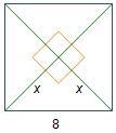 The figure is a square. Its diagonals meet to form four right angles. What is the-example-1