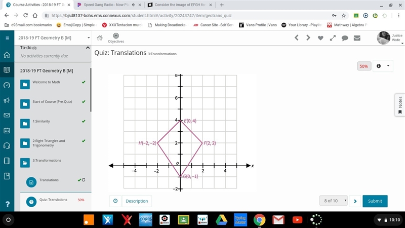 Consider the image of EFGH for the translation (x, y) → (x – 3, y + 1). What is the-example-1