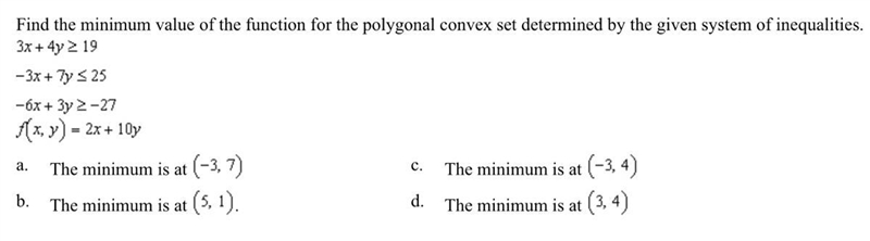 Find the maximum value of the function for the polygonal convex set determined by-example-1