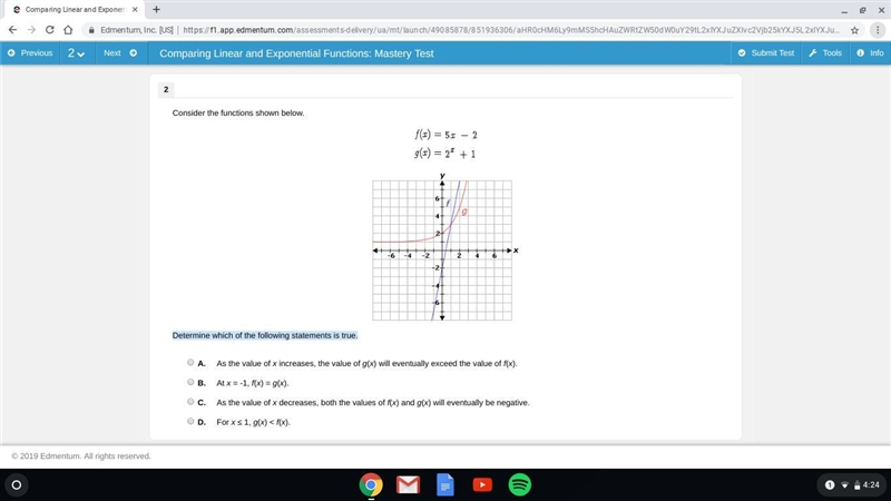 PLSSSS HELP! Determine which of the following statements is true.-example-1