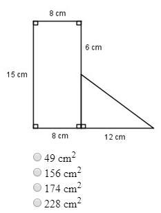 What is the area of the figure? The figure is not drawn to scale.-example-1