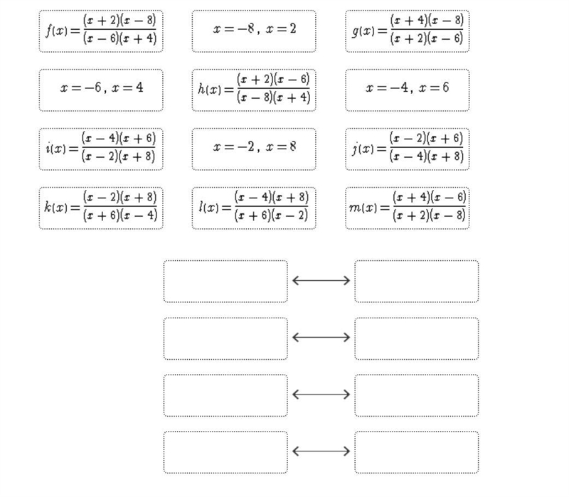 HELP HELP HELP!! Match each function to the pair of x values at which the function-example-1