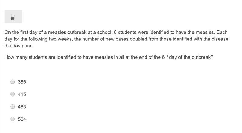 PLEASE HELP ASAP!!! CORRECT ANSWER ONLY PLEASE!!! On the first day of a measles outbreak-example-1