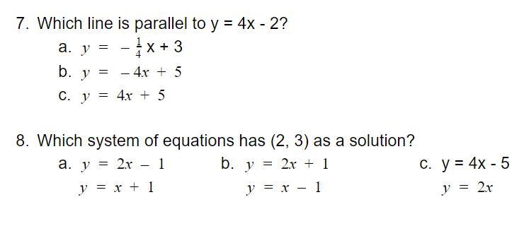 Can someone help with these 8 problems and show your work please.-example-3