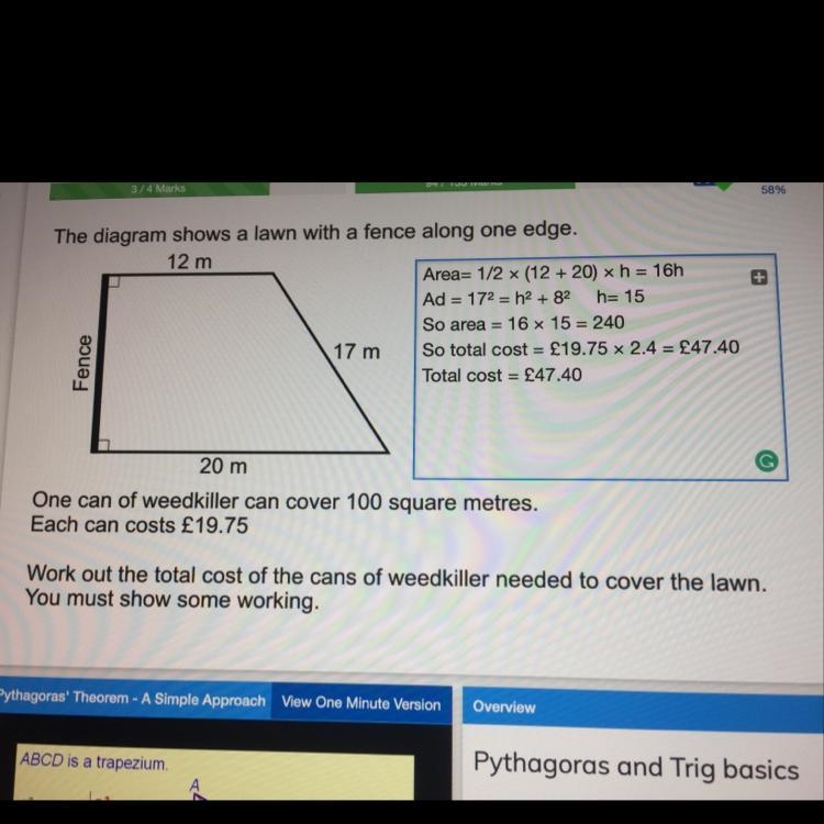 Can anyone please tell me why I’m not getting full marks (3/4) marks.-example-1