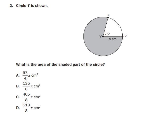 What is the area of the shaded part of the circle? I need to understand the formula-example-1