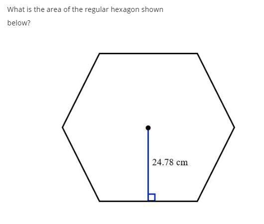 What is the area of the regular hexagon shown in the image?-example-1