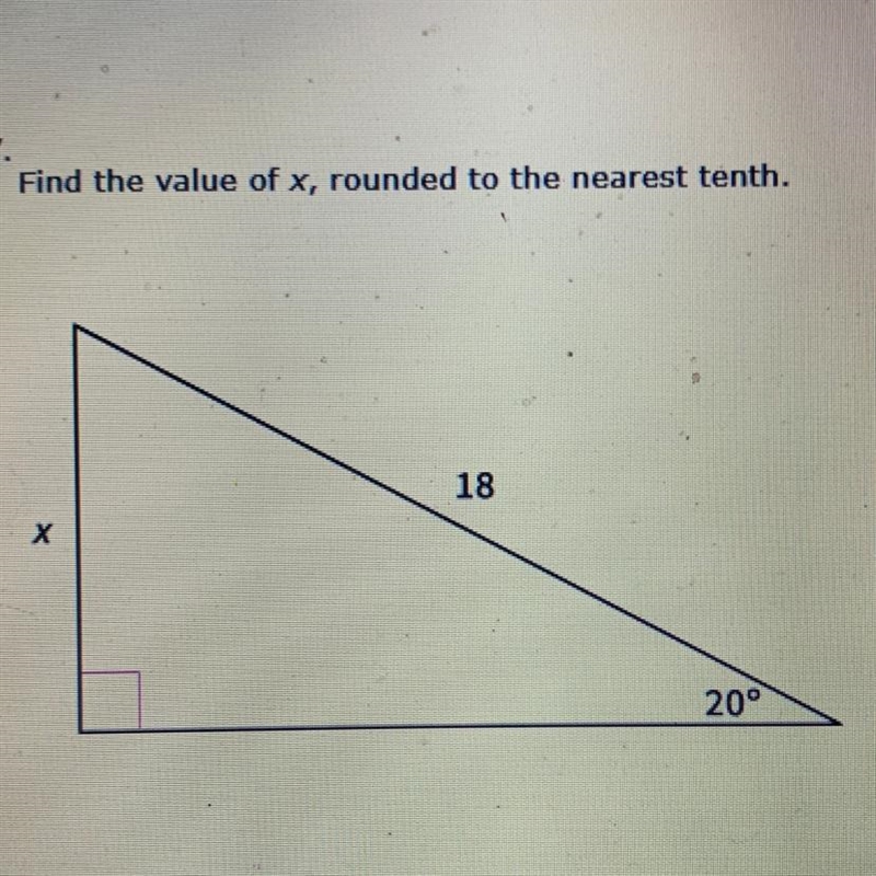 Find the value of x, rounded to the nearest tenth.-example-1