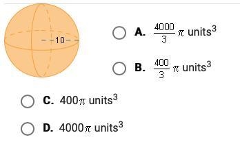 What is the volume of the sphere shown below?-example-1