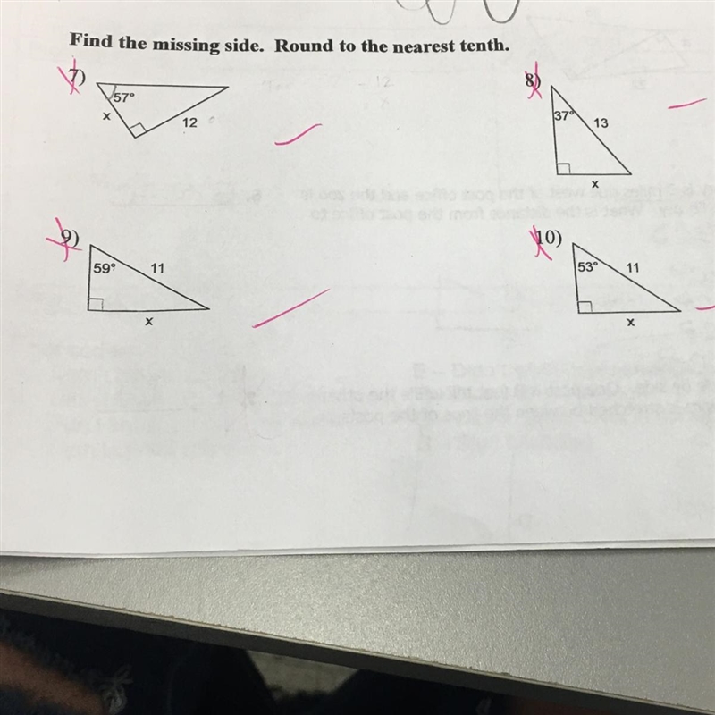 Find the missing side . round the the nearest tenth-example-1