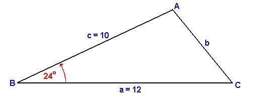 Find b in the triangle shown. 2 3 4 5-example-1