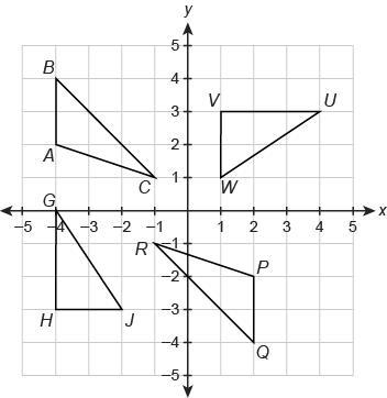 URGENT!! Which pairs of triangles can be shown to be congruent using rigid motions-example-1