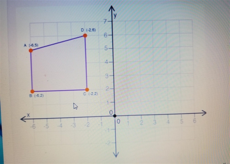 a polygon is shown on the graph : if the polygon is translated 4 units down and 5 units-example-1