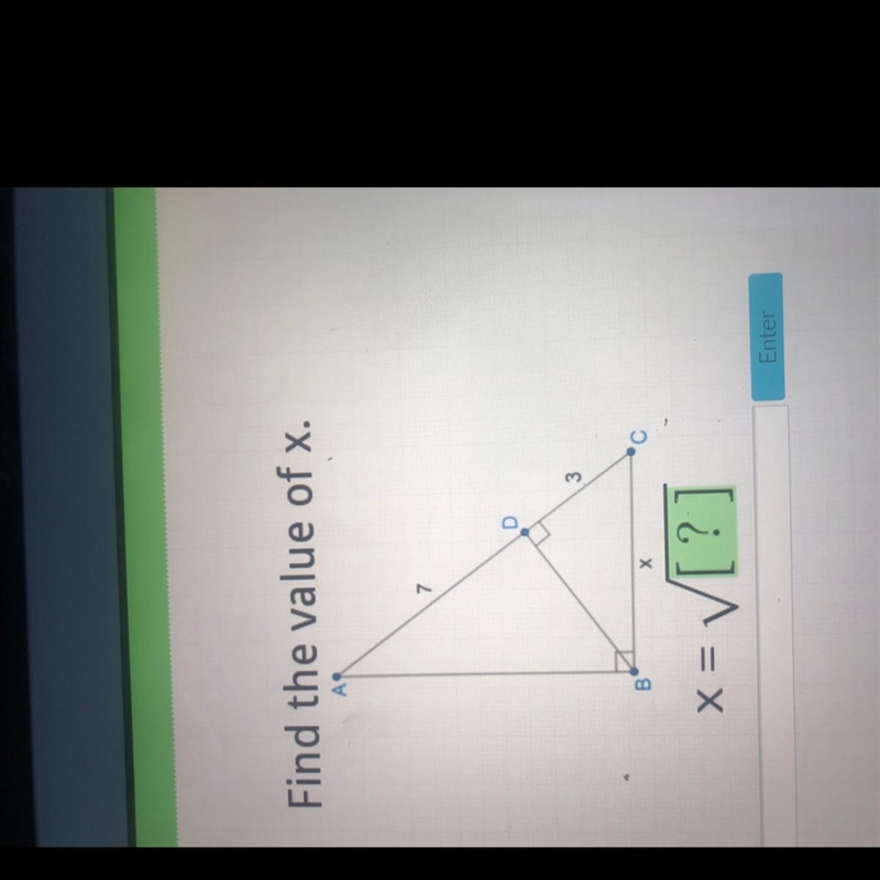 Find the value of x. URGENT, please help!?-example-1