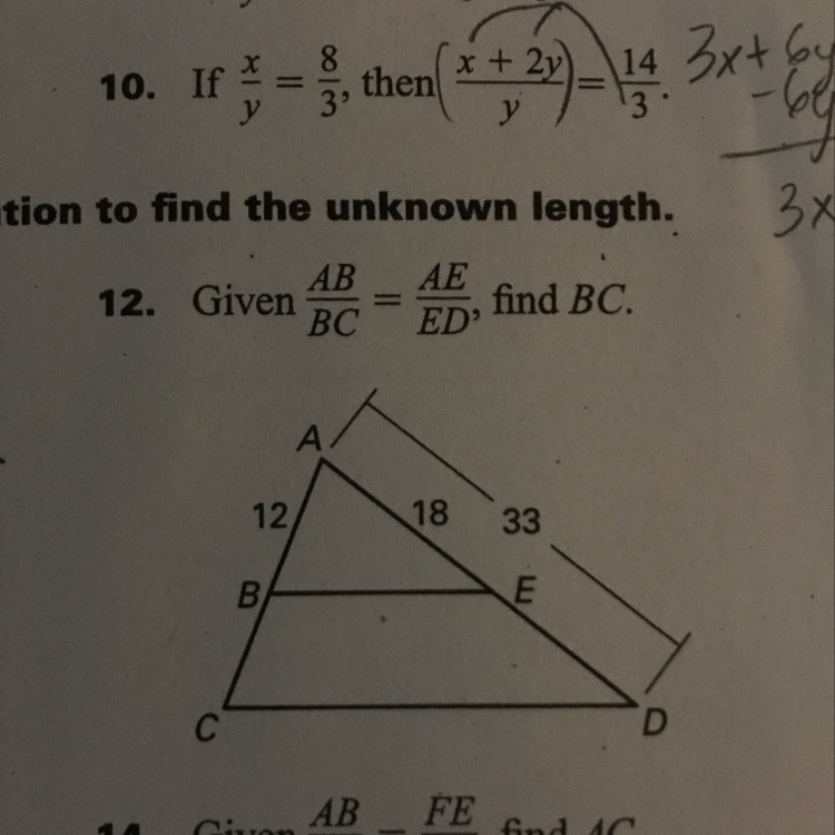 Use the diagram and the given information to find the unknown length.-example-1