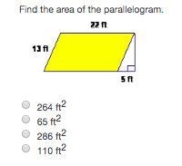 Find the area of the parallelogram.-example-1