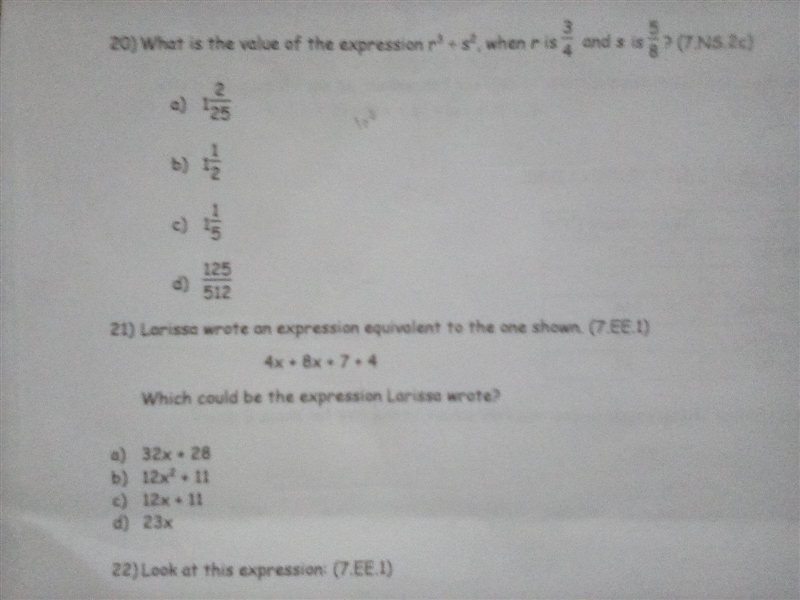 Please answer 2) multiple choice questions correctly I need it today please show work-example-1