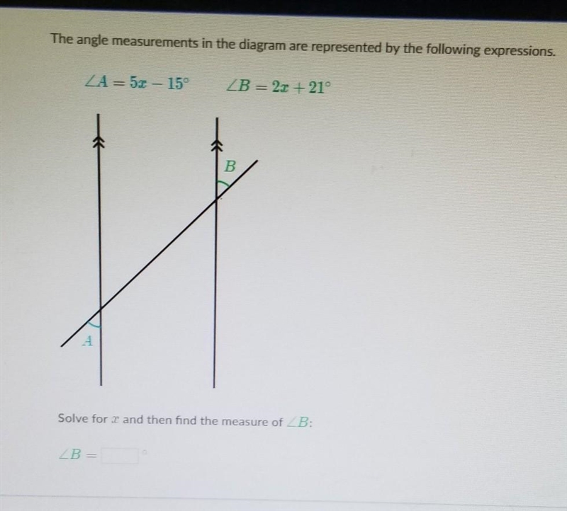 Anyone can help me on this Measures of equation practice with angles???​-example-1