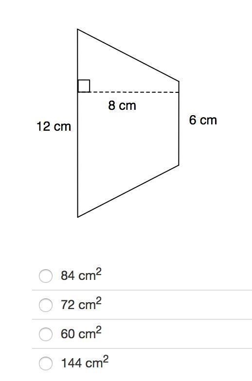 Identify the area of the trapezoid. HELP PLEASE!! SHOW YOUR WORK!!-example-1