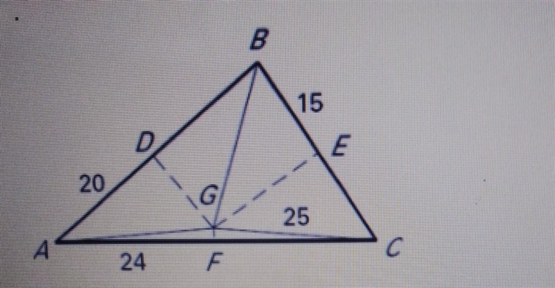 In Triangle ABC, point G is the Circumcenter of the trianle. If BC= 2x - 6, solve-example-1