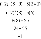 Sandy evaluated the expression below What was Sandy’s er ror? Sandy should have evaluated-example-1