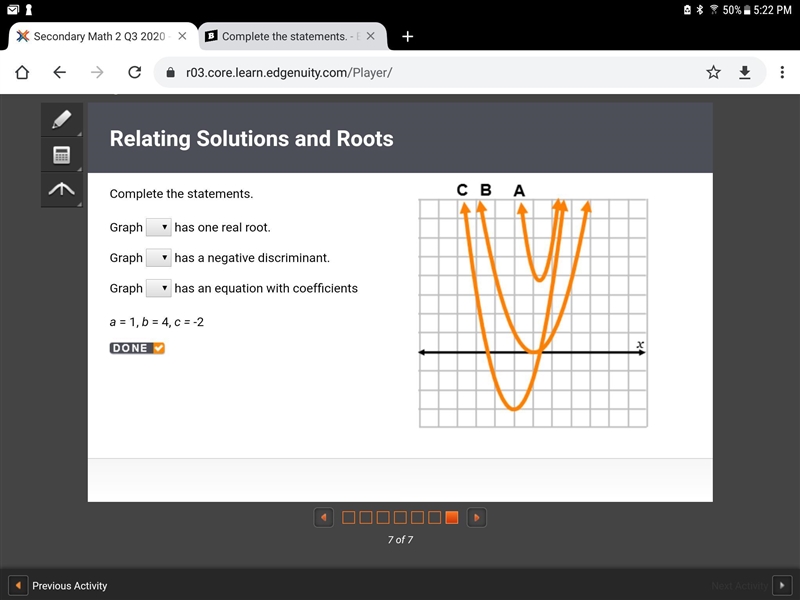 Complete the statements.-example-1