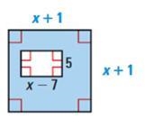 PLEASE HELP!! Find the area of the shaded region. Step 1) Find the area of the bigger-example-1