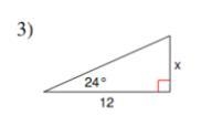 Can someone please help me, I need to know the missing side length (x) using trigonometric-example-1