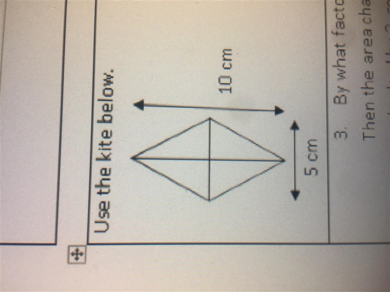 By what factor does the area change if one diagonal is doubled? Explain.-example-1