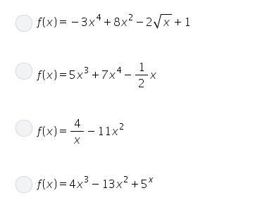 Which of the following expressions is a polynomial?-example-1