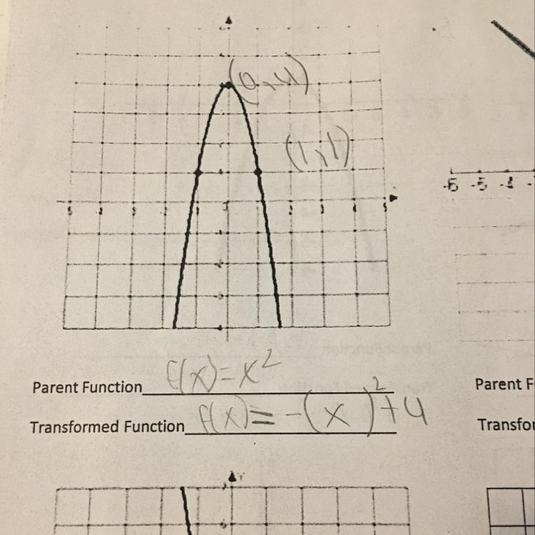 I need the parent function and the transformation with some explanation, thank you-example-1