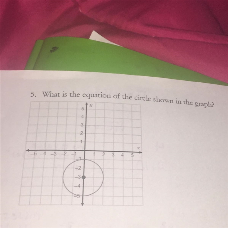 Please help!! I don’t know how to find the equation of a circle. Tell me how you got-example-1