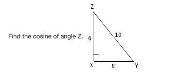 Find the cosine of angle Z-example-1