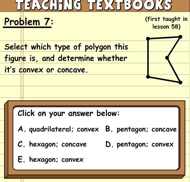 Select which type of polygon this figure is, and determine whether it's convex or-example-1