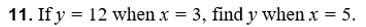 PLEASE HELP!! Write the direct variation equations, then find y when x =5. Show all-example-1