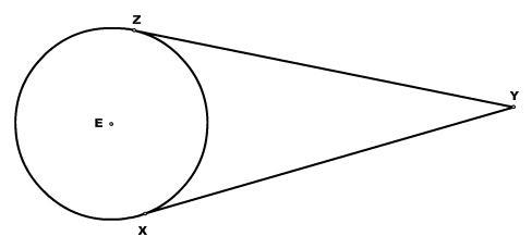 In the figure below, segments YZ and XY are both segments that are tangent to circle-example-1