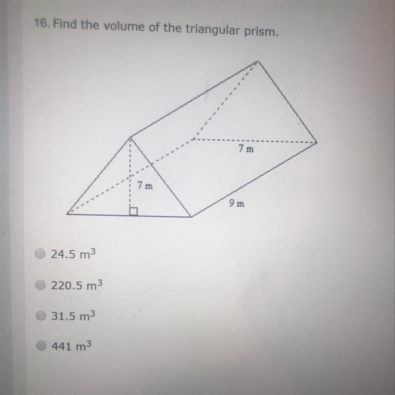 Find the volume of the triangular prism. Help!!! 10 points!!!-example-1