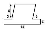 The composite figure is made up of a parallelogram and a rectangle. Find the area-example-1